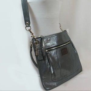 Coach Poppy Leather Metallic Crossbody